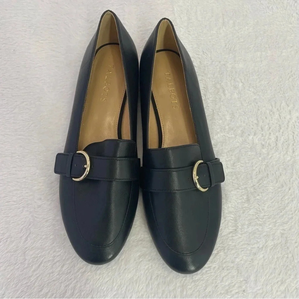 Talbots Ryan D-Ring Buckle Preppy Career Slip On Loafers - Picture 2 of 8